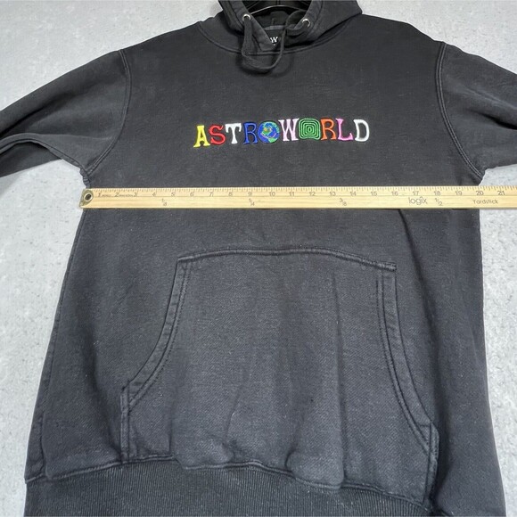 Travis Scott Sweatshirt Size Small Black Astroworld Wish You Were Here Hoodie - Picture 5 of 10